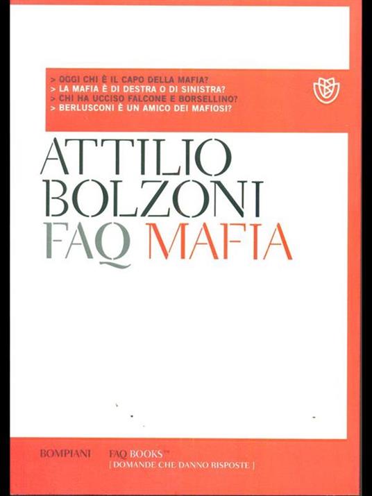 FAQ mafia - Attilio Bolzoni - copertina