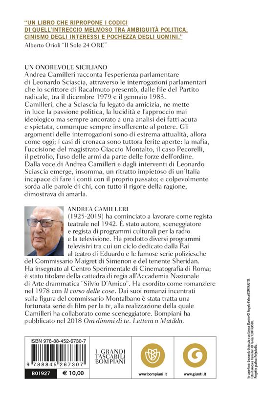 Un onorevole siciliano. Le interpellanze parlamentari di Leonardo Sciascia - Andrea Camilleri - 2