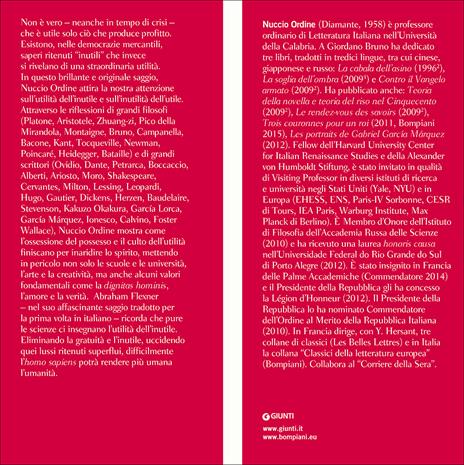L'utilità dell'inutile. Manifesto - Nuccio Ordine - 2