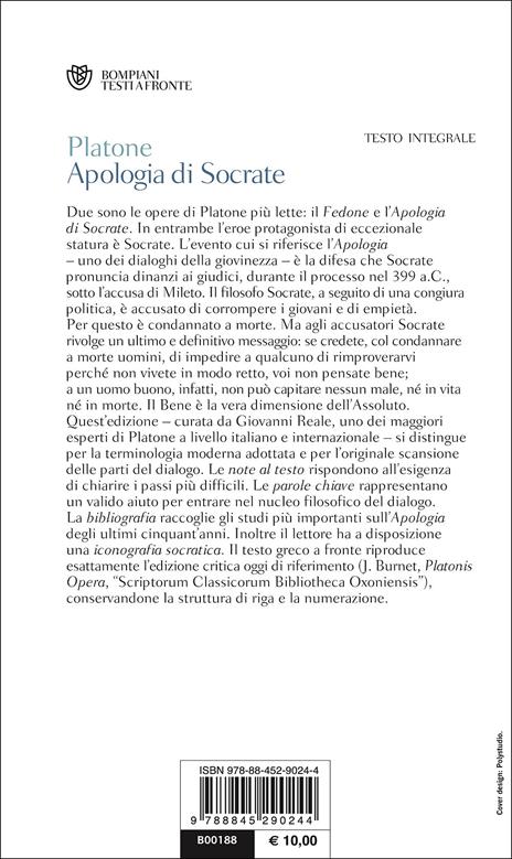 Apologia di Socrate. Testo greco a fronte - Platone - 3