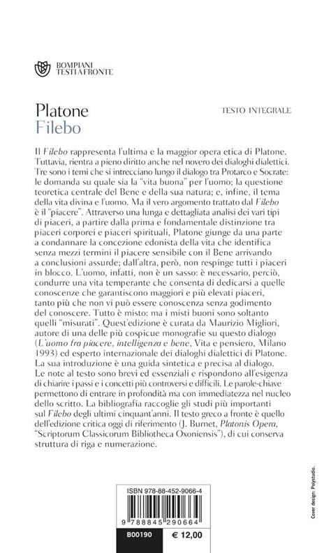 Filebo. Testo greco a fronte - Platone - 3