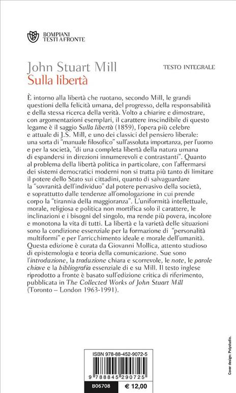 Sulla libertà. Testo inglese a fronte - John Stuart Mill - 4