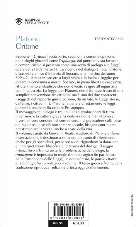 Critone. Testo greco a fronte - Platone - 2