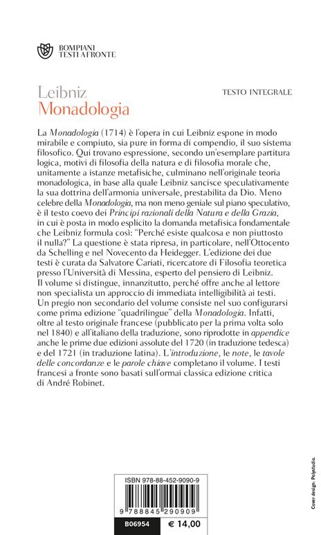 Monadologia. Testo francese a fronte - Gottfried Wilhelm Leibniz - 2