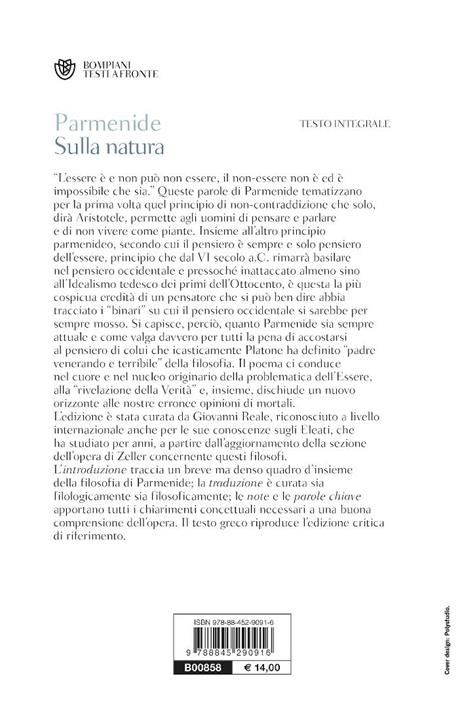 Sulla natura. Testo greco a fronte - Parmenide - 2