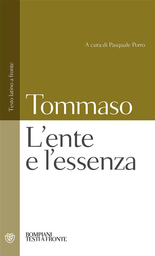 L'ente e l'essenza. Testo latino a fronte - d'Aquino (san) Tommaso - copertina