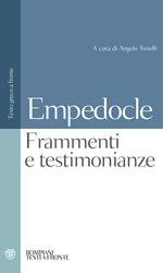 Testimonianze e frammenti. Testo greco a fronte