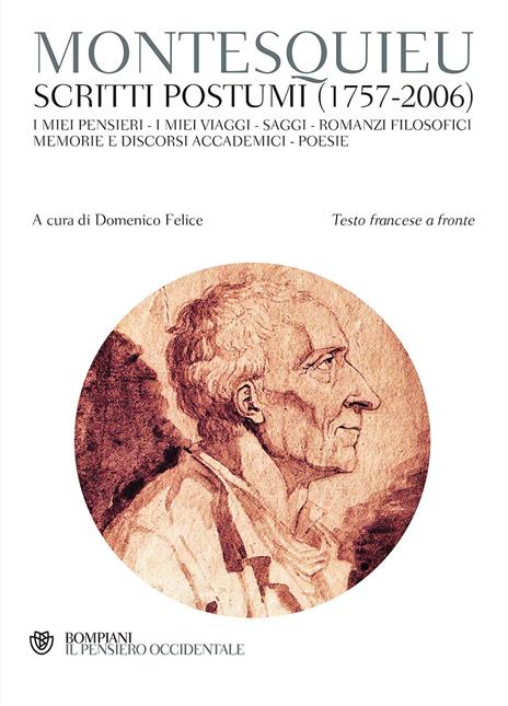 Scritti postumi (1757-2006). Testo francese a fronte - Charles L. de Montesquieu - copertina