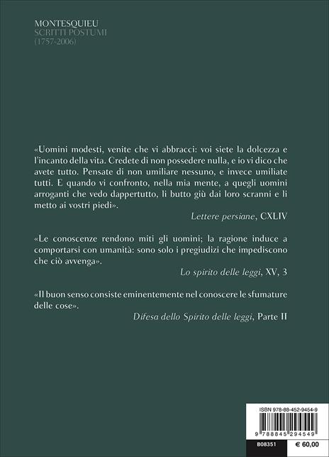 Scritti postumi (1757-2006). Testo francese a fronte - Charles L. de Montesquieu - 3