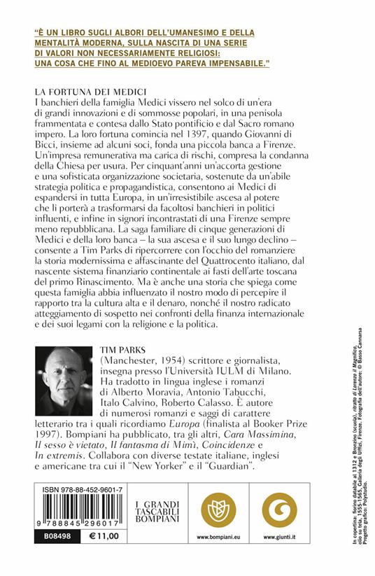 La fortuna dei Medici. Finanza, teologia e arte nella Firenze del Quattrocento - Tim Parks - 2