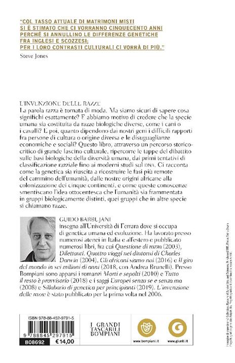 L'invenzione delle razze. Capire la biodiversità umana. Nuova ediz. - Guido Barbujani - 3