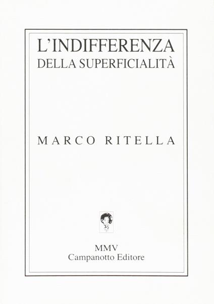 L' indifferenza della superficialità - Marco Ritella - copertina