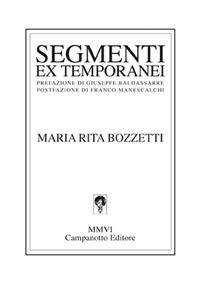 Segmenti ex temporanei - M. Rita Bozzetti - copertina