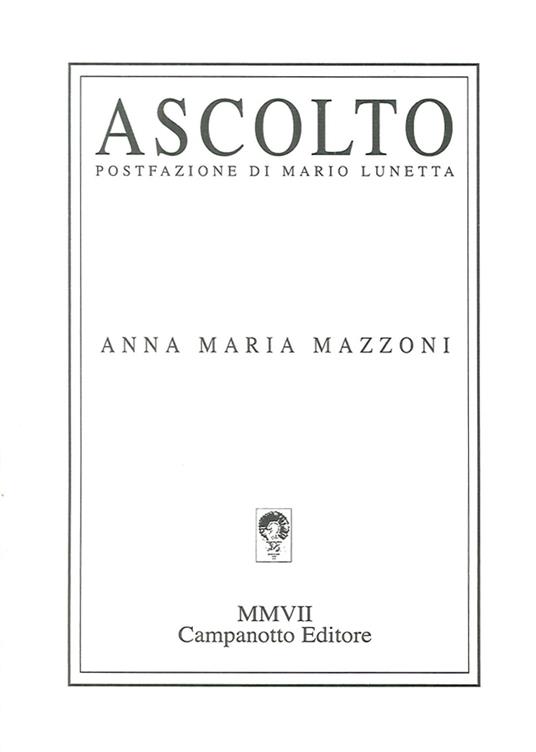 Ascolto - Anna Maria Mazzoni - copertina
