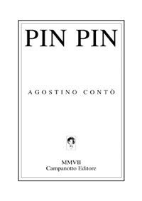 Pin pin - Agostino Contò - copertina