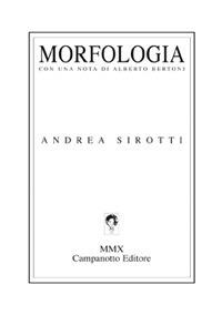 Morfologia - Andrea Sirotti - copertina