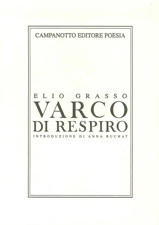 Varco di respiro - Elio Grasso - copertina