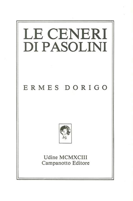Le ceneri di Paolini - Ermes Dorigo - copertina