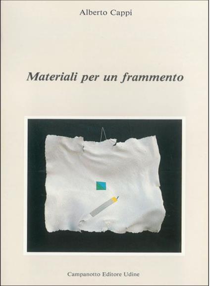 Materiali per un frammento - Alberto Cappi - copertina