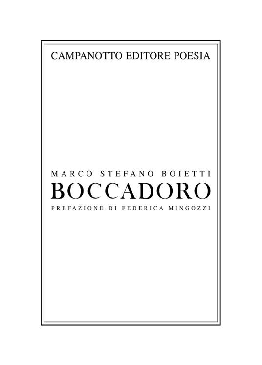 Boccadoro - Marco Stefano Boietti - copertina