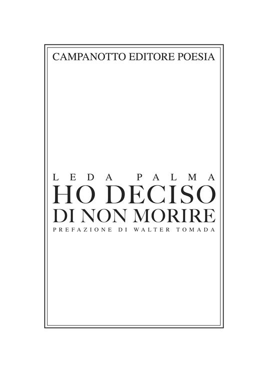 Ho deciso di non morire - Leda Palma - copertina