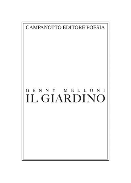 Il giardino - Genny Melloni - copertina