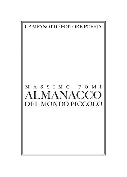 Almanacco del mondo piccolo - Massimo Pomi - copertina