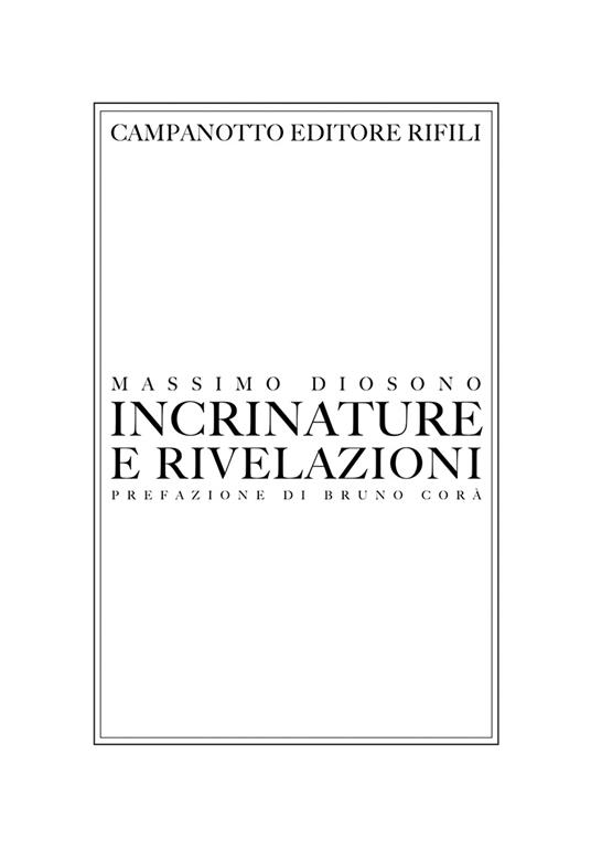 Incrinature e rivelazioni - Massimo Diosono - copertina