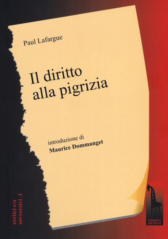Il diritto alla pigrizia - Paul Lafargue - copertina