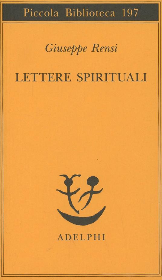 Lettere spirituali - Giuseppe Rensi - copertina