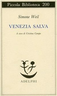 Venezia salva - Simone Weil - copertina