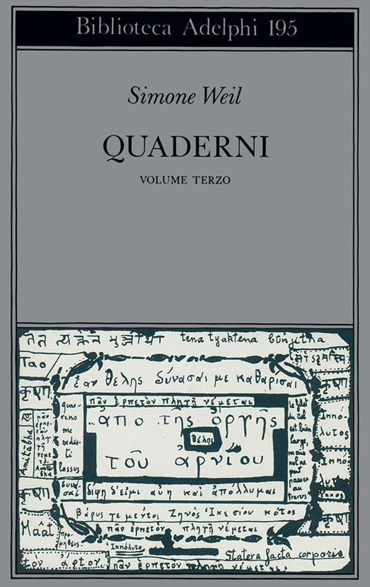 Quaderni. Vol. 3 - Simone Weil - copertina