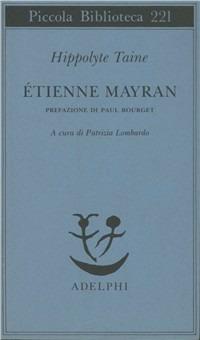 Etienne Mayran - Hippolyte Taine - copertina