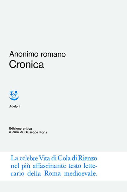 Cronica - Anonimo romano - copertina