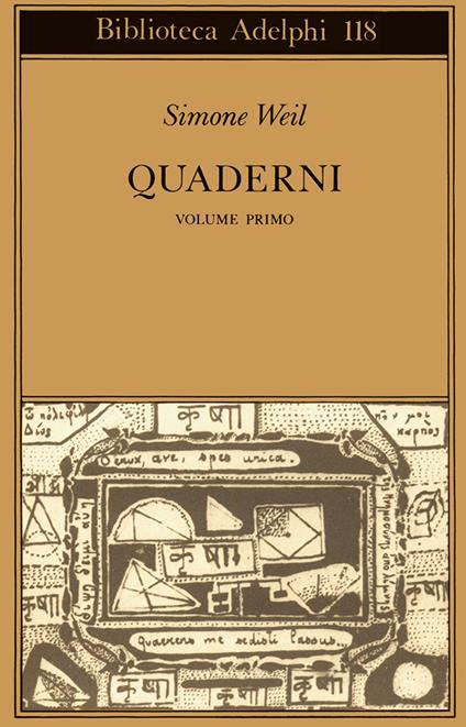 Quaderni. Vol. 1 - Simone Weil - copertina