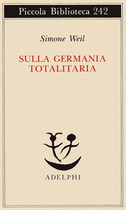 Sulla Germania totalitaria - Simone Weil - copertina