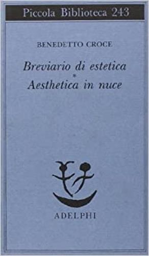 Breviario di estetica-Aesthetica in nuce - Benedetto Croce - copertina