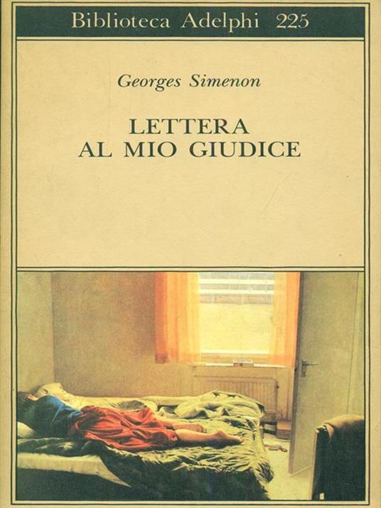Lettera al mio giudice - Georges Simenon - copertina