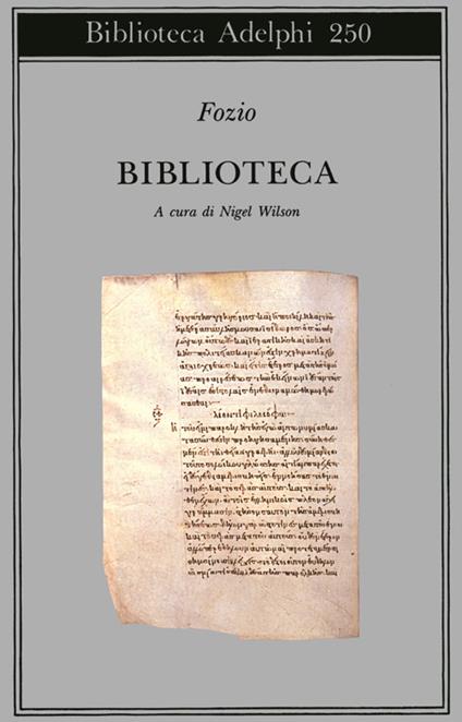 Biblioteca - Fozio - copertina