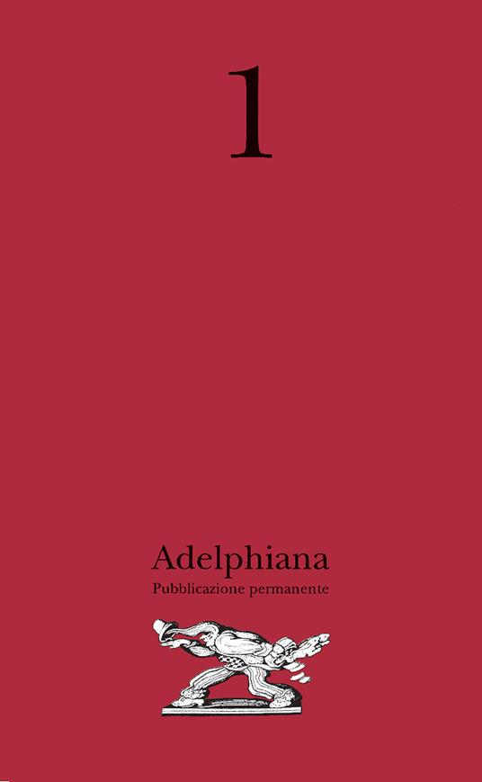 Adelphiana. Pubblicazione permanente. Vol. 1 - copertina