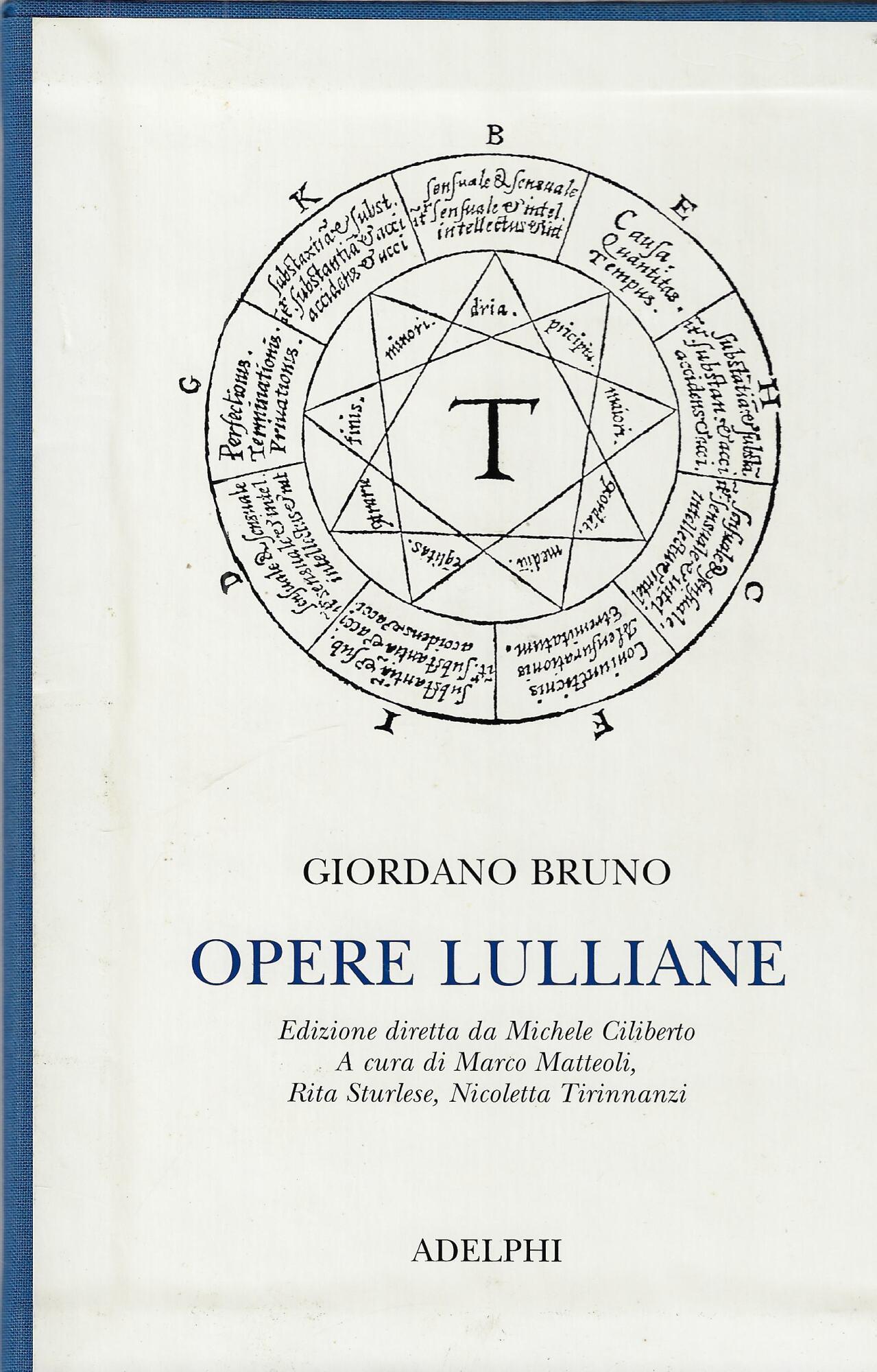 Opere lulliane. Testo latino a fronte - Giordano Bruno
