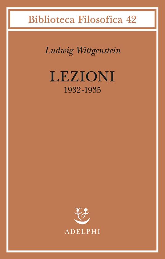 Lezioni 1932-1935 - Ludwig Wittgenstein - copertina