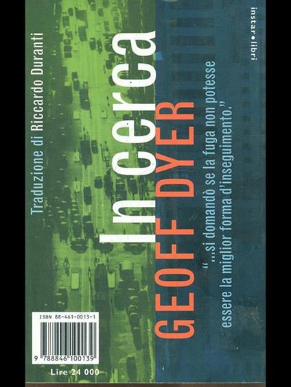 In cerca - Geoff Dyer - copertina