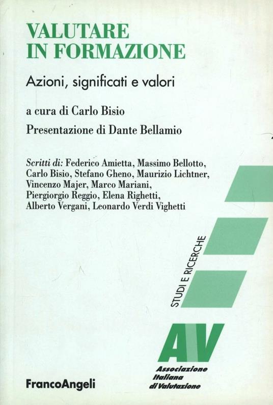 Valutare in formazione. Azioni, significati e valori - copertina