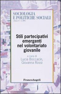 Stili partecipativi emergenti nel volontariato giovanile - copertina