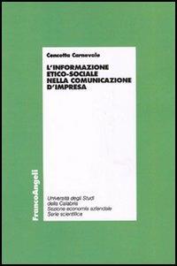 L' informazione etico-sociale nella comunicazione d'impresa - Concetta Carnevale - copertina