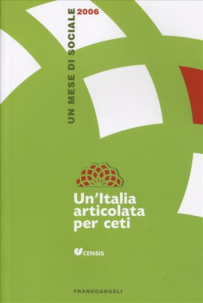 Un' Italia articolata per ceti. Un mese di sociale 2006 - copertina
