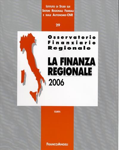 Osservatorio finanziario regionale. Vol. 29: La finanza regionale 2006. - copertina