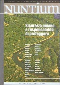 Nuntium (2009). Vol. 1: Sicurezza umana e responsabilità di proteggere - copertina