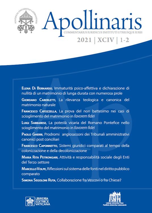 Apollinaris (2021). Vol. 1-2 - copertina